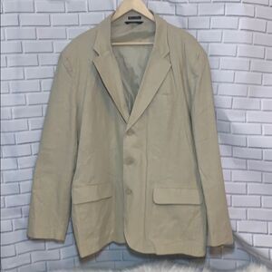 Andrew FezzaTan Linen Blazer/Suit Jacket Sz XL